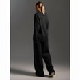 thumbnail image 5 of Women Fall 2 Piece Outfits Sweatsuits V-Neck Long Sleeve Sweatshirt Wide Leg Pants Tracksuit Lounge Sets, 5 of 8