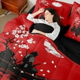 thumbnail image 4 of Castle Fairy Kids Oriental Samurai Bedding Comforter Set,Cherry Blossom King Bedding Sets, 4 of 8