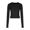 thumbnail image 5 of UAMVSH Crop Tops for Women Long Sleeve Slim Workout Cropped Tee T-Shirts Basic Soft Workout Clothes, 5 of 7