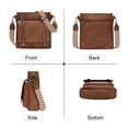thumbnail image 6 of KALUNMA Crossbody Bags for Women Multi Pocket Vegan Leather Shoulder Handbags Travel Purse with Adjustable Strap, 6 of 6