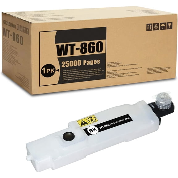 1-Pack WT-860 (1902LC0UN0) Waste Toner Box Replacement for Kyocera FS-C8650DN TASKalfa 3050ci 3500i 3501i Printers