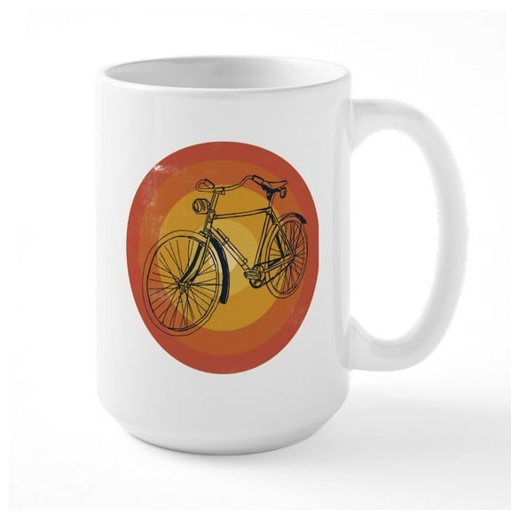 CafePress - Bicycle - 15 oz Ceramic Large White Novelty Mug