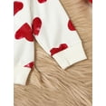 thumbnail image 6 of Bslissey Baby Boys Girls 2Pcs Valentine's Day Outfits Heart Print Long Sleeve Sweatshirt + Elastic Waist Pants 3M 6M 9M 12M 18M 24M Infant Toddler Casual Clothes, 6 of 9