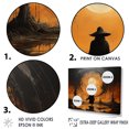 thumbnail image 3 of Designart "Charcoal'S Enchantment" Witches Canvas Wall Art, 3 of 7