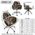 thumbnail image 7 of Whosucclay Brown Cow Print Curved Back Chair Cover Soft Dining Chair Cover Non-Slip Swivel Armchair Cover Protector Easy to Clean Office Desk Chair Sliopcover for Living Room, 7 of 7