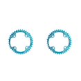 thumbnail image 4 of Advancent Prácticos platos y bielas estrechos y anchos 104BCD 32T 4 agujeros piezas de placa de anillo de cadena única accesorios de bicicleta Azul 38T 2piezas, 4 of 6