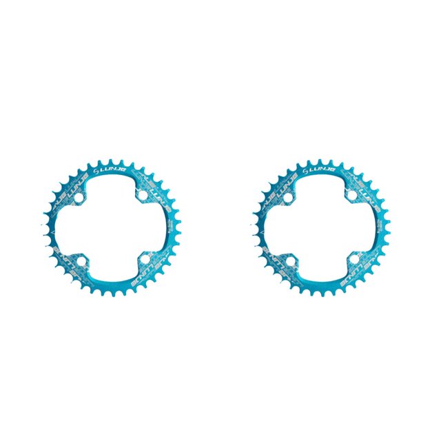 Advancent Platos anchos estrechos 104BCD 32T 36T 38T Rueda de cadena Piezas de placa de de aleación de aluminio resistente al desgaste Anillo de Azul 32T 2piezas Advancent CBP440082
