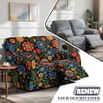 thumbnail image 5 of Xoenoiee Colorful Daisy Flower Print Recliner Loveseat Cover 2 Seater Recliner Slipcover Soft Polyester Couch Slipcovers 6 Pieces Form Fit Stretch Furniture Protector, 5 of 6