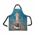 thumbnail image 1 of ASHLEIGH Octopus Kraken Apron for Women Men Girls Chef with Pockets Ocean Sea Unisex Adjustable Bib Apron Kitchen for Cooking Baking Painting, 1 of 1