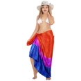 thumbnail image 2 of HAPPY BAY Women's Wraps Summer Long Pareos Vacation Skirt Bathing Suit Cover-Up Beach Dress Bikini Sarong Swimwear for Women One Size Ethnic, Blue, 2 of 4