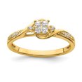 thumbnail image 1 of 10k Yellow Gold Real Diamond Engagement Ring, 1 of 1