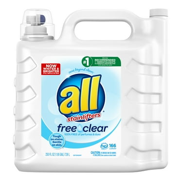 all Liquid Laundry Detergent Free Clear for Sensitive Skin, 250 Ounce, 166 Loads