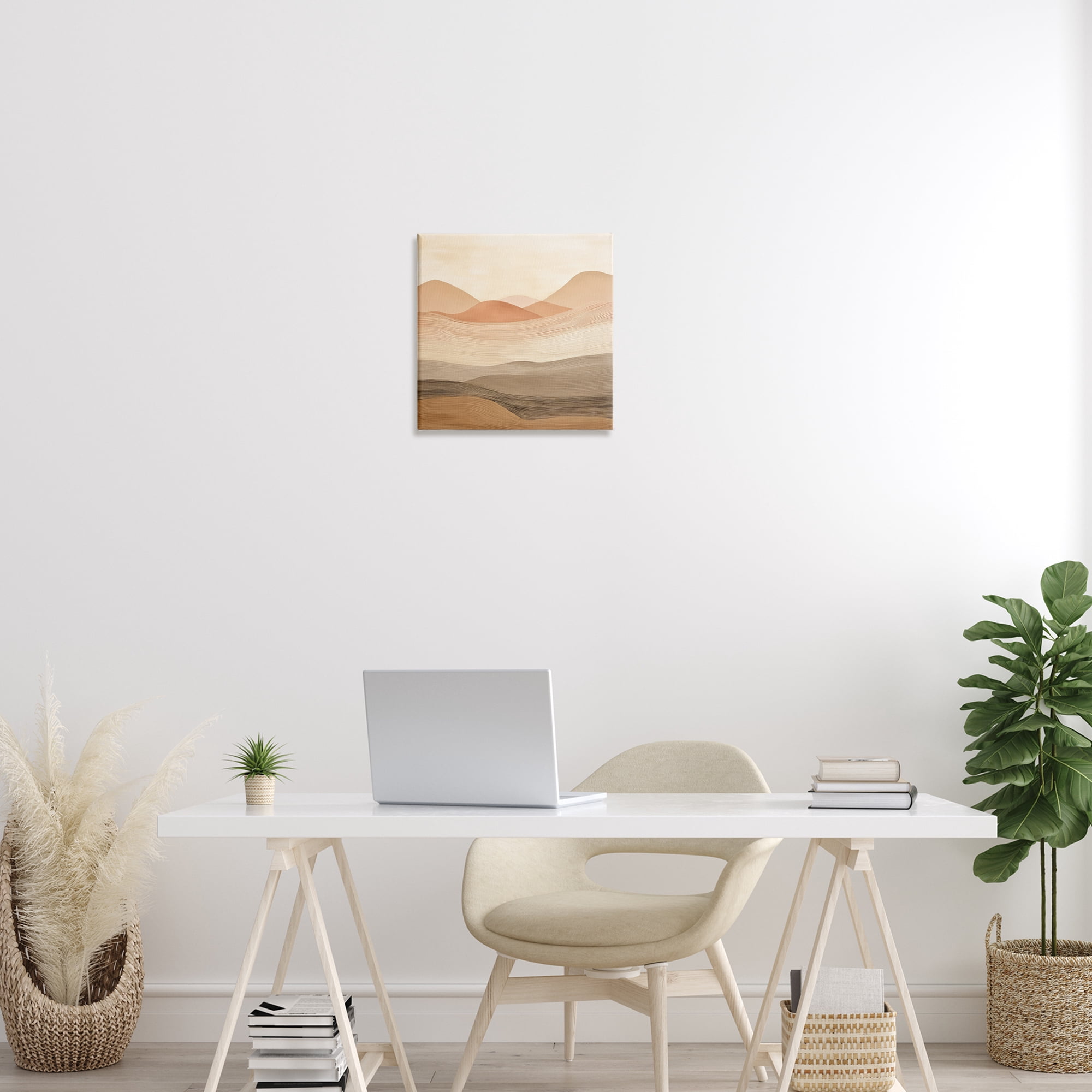 Stupell Industries Layered Sand Dunes Landscape & Nature Painting Wrapped Canvas Art Print Wall Art, 17 x 17