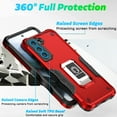 thumbnail image 6 of K-Lion Designed for Samsung Galaxy S21 FE 6.4 inch Shockproof Case with Kickstand, Support Magnetic Car Mount, Double Layer Heavy Duty Military Grade Drop Protective, White, 6 of 8