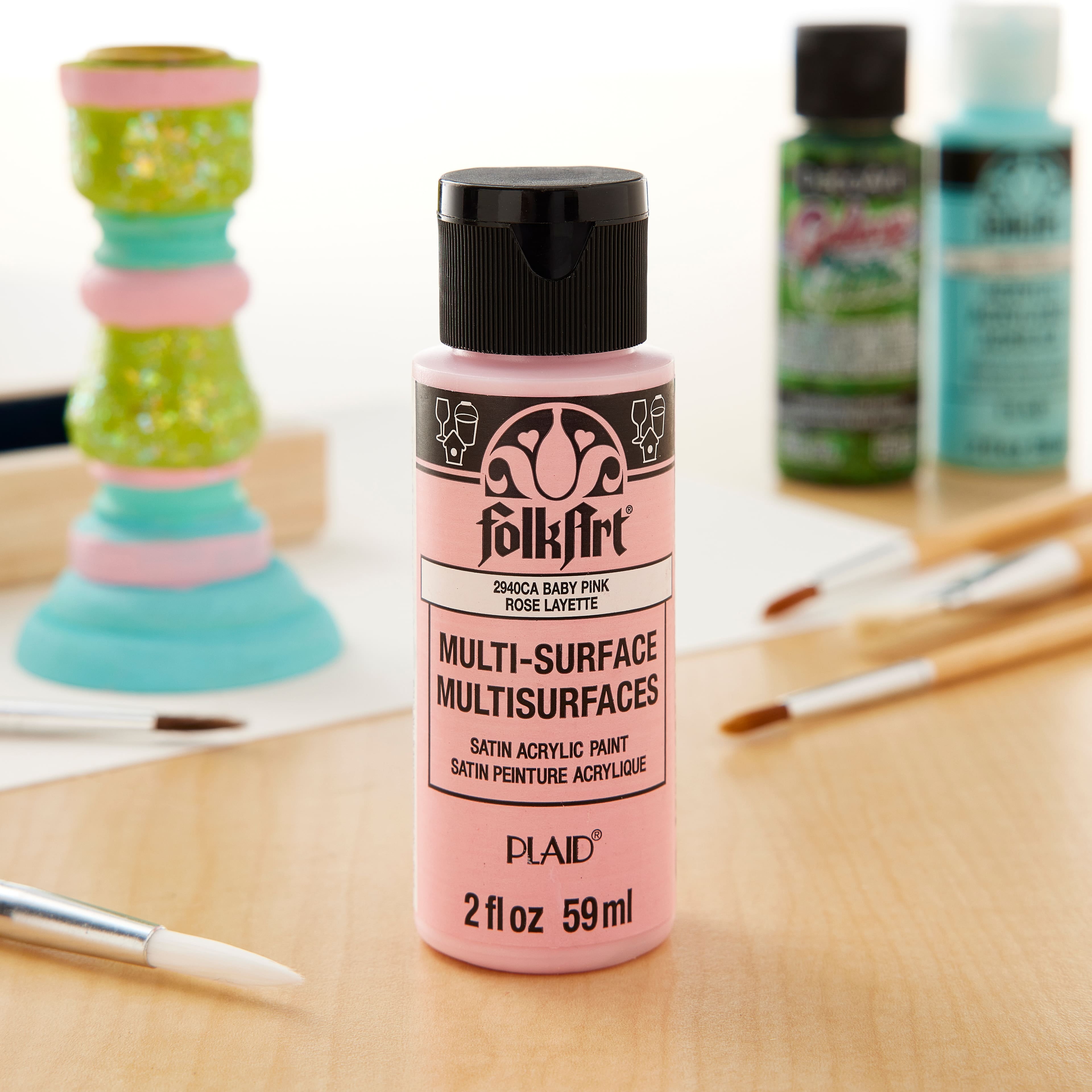 FolkArt Multi-Surface Satin Acrylic Paint, 2oz., 12 Pack