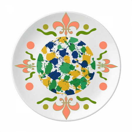 

Printing Brazil Cultural Element Flower Ceramics Plate Tableware Dinner Dish