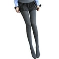 thumbnail image 3 of Daznico High Waisted Ribbed Leggings Full Length Winter Lined Tights with Vertical for Warmth and Comfort,One Size, 3 of 5
