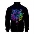 thumbnail image 3 of Chaquetas con estampado de tigre en 3D para hombre, chaqueta informal de manga larga a la moda, ropa de calle transpirable, abrigos holgados y cómodos con cremallera, 3 of 5