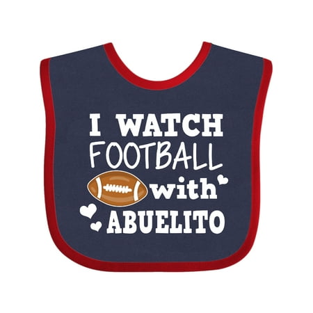 

Inktastic I Watch Football with My Abuelito Gift Baby Boy or Baby Girl Bib