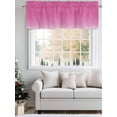 thumbnail image 5 of Valance Curtain Pink Ombre Kitchen Curtain for Window Gradient Gradual Color Rod Pocket Curtain Valance Window Treatment for Kitchen Bathroom Dining Room 1 Panel 54x18inch, 5 of 9
