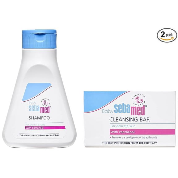 SebaMed Baby (Children) Shampoo 150ml & Baby Cleansing Bar - 100 g Combo