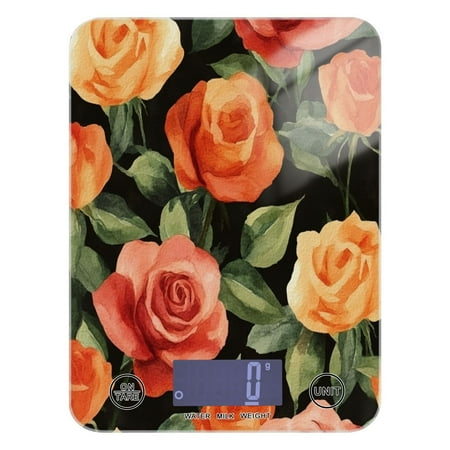 Food Scale Small Food Scale Kitchen Scale Kitchen Electronic Scale Multifunctional Digital Kitchen Scale Baking and Cooking Scale Orange Roses