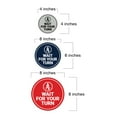 thumbnail image 4 of Circle Wait For Your Turn Sign (Red) - Large, 4 of 4