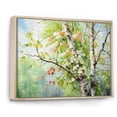 thumbnail image 3 of Designart "Spring Blooms Green American Basswood Tree I" Extra Large Landscapes Framed Wall Art - Country Green Tree Entryway Framed Wall Art Print, 3 of 7