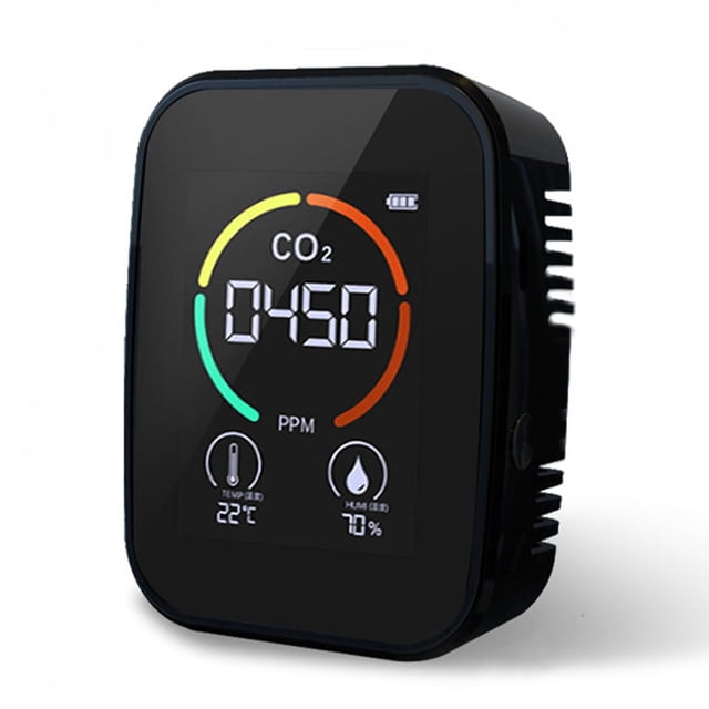 Medidor de CO2 multifuncional 3 en 1 Probador de humedad de temperatura digital Monitor de Tomshoo 3 en 1