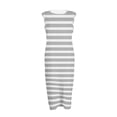 thumbnail image 4 of Striped Linen Dress for Women Women's Striped Linen Sleeveless Dress Casual Summer Dress with Pockets Crew Neck Light Gray XXXXXL, 4 of 6