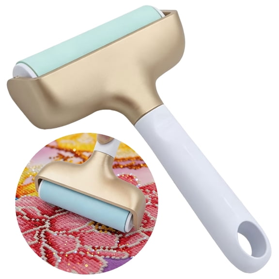 1 PC Gold Vinyl Rubber Roller, Reusable Applicator Reel, Compatible with Maker/Explore/Joy Xtra/Silhouette & BrotherCrafts Machines for Paper, Fabric & Heat Transfer Projects