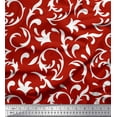 thumbnail image 1 of Soimoi Red Cotton Jersey Fabric Filigree Damask Fabric Prints By Yard 58 Inch Wide, 1 of 3