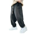 thumbnail image 2 of Cowsor Boy's Baggy Jeans Y2K Vintage Wide Leg Denim Pants Hip Hop Skater Jeans Loose Fit Trousers 2000s Streetwear, 2 of 6