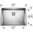 thumbnail image 2 of Blanco 524752 Cuvee 25" Undermount Single Basin Stainless Steel Kitchen Sink - Stainless, 2 of 5