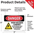 thumbnail image 2 of High Voltage Cabinet To Be Opened OSHA Danger Vinyl Decal Label 7 Inch x 5 Inch - 10 Pack, 2 of 6