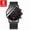 Red hands_Mesh, variant on Men's Black Stainless Steel Quartz Watch – Waterproof, Luminous Dial, Calendar Display