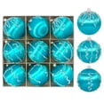 thumbnail image 2 of YIKA Flocking Christmas Balls 9 Christmas Tree Ornaments With Red Painteds Velvet Balls, 2 of 7
