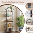 thumbnail image 4 of Librero,estantería Moderna con Arco Abierto,180 cm ibrero Minimalista de 5 Niveles,libreros organizadores,estantería Simple Adecuada para Dormitorio,Sala de Estar,Oficina,Invernadero,Cocina, 4 of 7