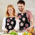 thumbnail image 3 of Pioneer Flower Floral Print Pattern Apron for Women and Men, Cotton Linen Waterproof with Pockets, Adjustable, 33x27 Inch for Kitchen, Gardening, BBQ, Salon, 3 of 6