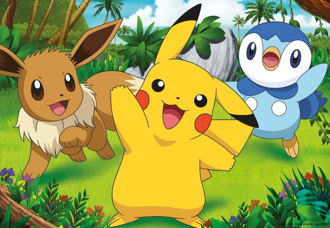 Ravensburger Pokemon Pikachu and Friends, Jigsaw Puzzles, Recycled Cardboard, 48 Piece