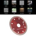 thumbnail image 2 of 105*1.0*20mm Diamond Cutting Disc Saw Bit Continuous Turbo Diamond Blade with 8 Cooling Holes 20mm Inner Diameter Ceramic Incising For Angle Grinder Architectural Engineering Architect, 2 of 8