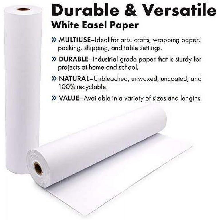 2 Pack of 18-Inch Easel Paper Roll for Arts & Crafts, Fits Most Standard Kids  Easels, 100-Foot Rolls, 18x100