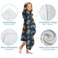 thumbnail image 7 of Retro Consoles Games Icons Blue Pattern Hooded Bath Towel，60"x35" for Ages 3 To 12 Kids, Quick Dry Lightweight Soft Microfiber Hood Beach Towel Cover Up for Kids, 7 of 7
