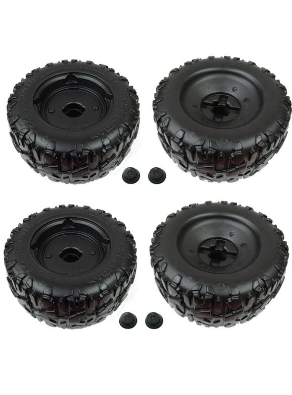 Power Wheels F-150 Left & Right Wheel (Tire) Set of 4 Wheels - Use Models Listed to Determine Fit