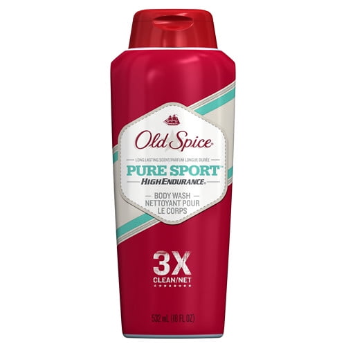 Old Spice High Endurance Body Wash Pure Sport 18 Oz, 3 Pack Walmart