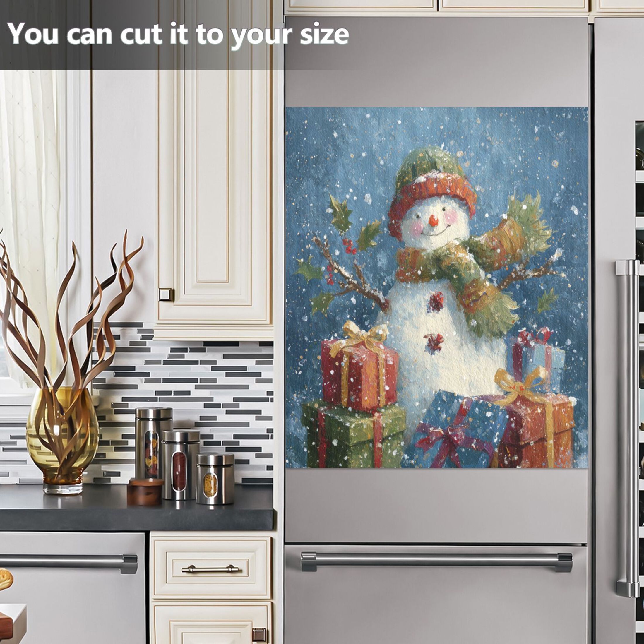 Dishwasher Sticker Magnetic Dishwasher Sticker Magnetic Decorative Sticker Refrigerator Sticker Dishwasher Decorative Stickers Christmas Snowman Cute