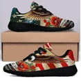 thumbnail image 3 of Memorial Day Remember And Honor Eagle Shoes Sneakers Black Size 5, 3 of 7