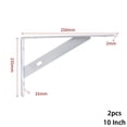 thumbnail image 1 of 2 x Metal Shelf Bracket L Shape Thickened Corner Brace Shelf Right Angle Bracket, 1 of 5