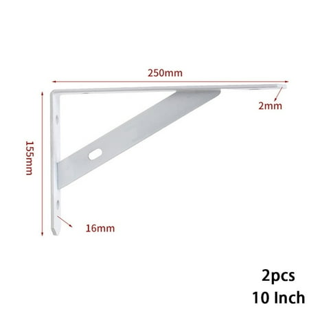 

JINGT 2 x Metal Shelf Bracket L Shape Thickened Corner Brace Shelf Right Angle Bracket