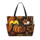 thumbnail image 1 of Fotbe Autumn Pumpkin Leaves Bolsa de Viaje para Playa - Resistente al Agua, Bolsa Tote de Gran Capacidad y Ligera con 7 Bolsillos para Mujeres y Hombres, 1 of 7